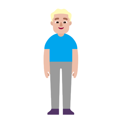 🧍🏼‍♂️ Emoji stehender Mann: mittelhelle Hautfarbe Microsoft Windows 11 23H2.