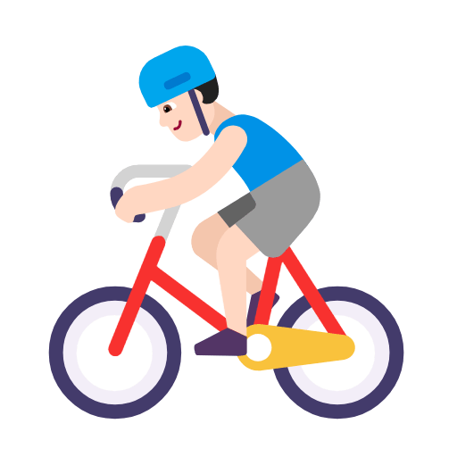 Émoji 🚴🏻‍♂️ Cycliste Homme : Peau Claire sur Microsoft Windows 11 23H2.
