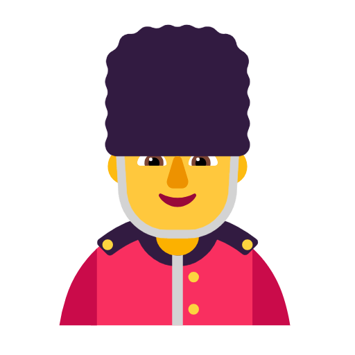 Emoji 💂‍♂️ Guardia Uomo su Microsoft Windows 11 23H2.