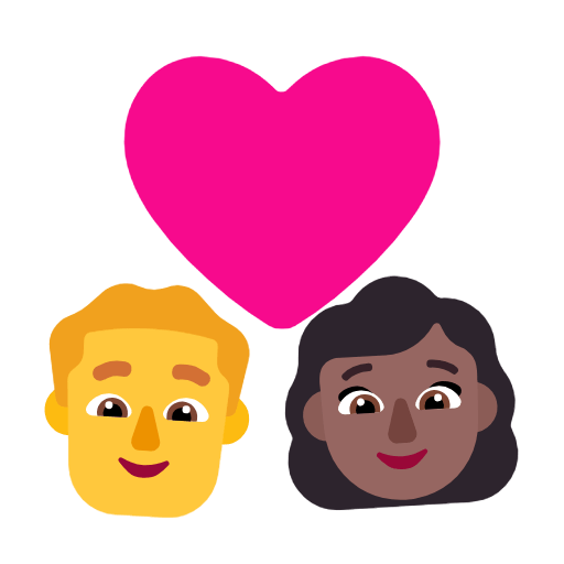 Emoji 👨‍❤️‍👩🏾 Coppia Con Cuore - Uomo, Donna: Carnagione Abbastanza Scura su Microsoft Windows 11 23H2.