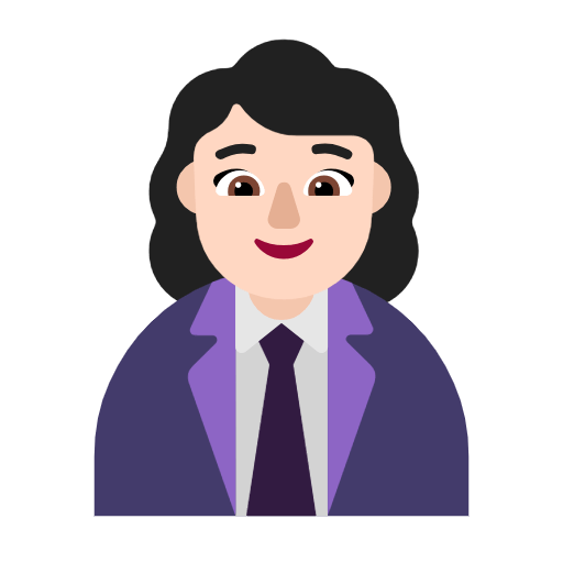 👩🏻‍💼 Emoji Oficinista Mujer: Tono De Piel Claro en Microsoft Windows 11 23H2.