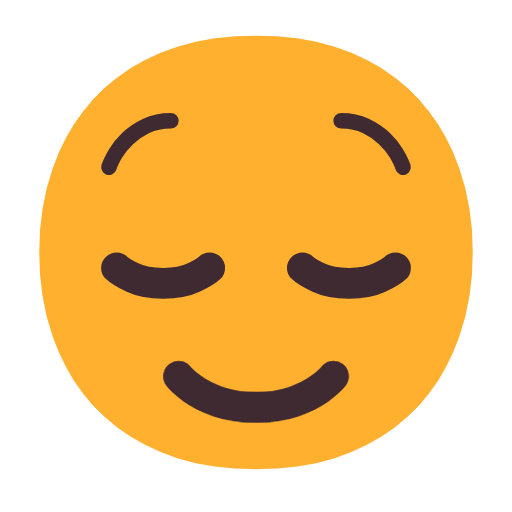 😌 Emoji Cara De Alivio en Microsoft Windows 11 23H2.