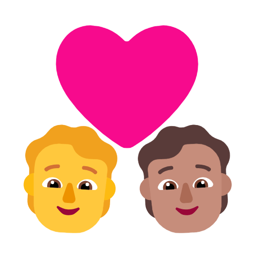Emoji 🧑‍❤️‍🧑🏽 Coppia Con Cuore: persona, persona, Nessun tono della pelle, Carnagione Olivastra su Microsoft Windows 11 23H2.