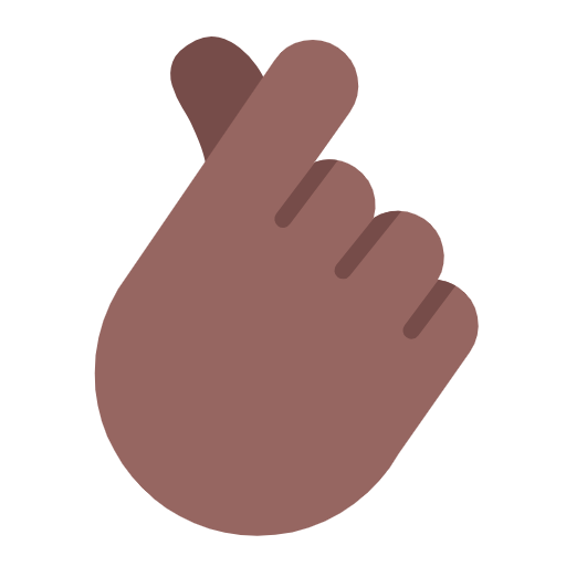 🫰🏾 Emoji Mano Con El Dedo Índice Y El Pulgar Cruzados: Tono De Piel Oscuro Medio en Microsoft Windows 11 23H2.