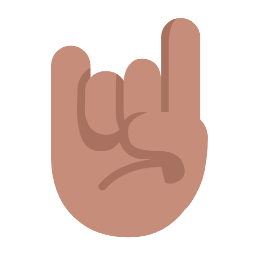 🤘🏽 Emoji Saudação Do Rock: Pele Morena na Microsoft Windows 11 23H2.