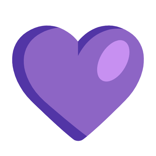 Émoji 💜 Cœur Violet sur Microsoft Windows 11 23H2.