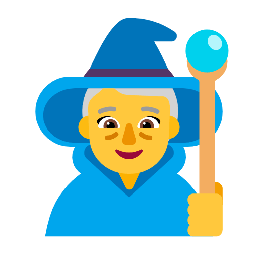 Emoji 🧙‍♀️ Maga su Microsoft Windows 11 23H2.
