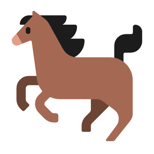 Emoji 🐎 Cavallo su Microsoft Windows 11 23H2.