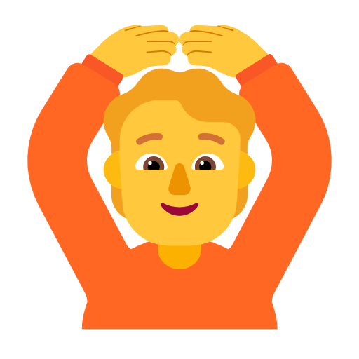 Emoji 🙆 Persona Con Gesto OK su Microsoft Windows 11 23H2.