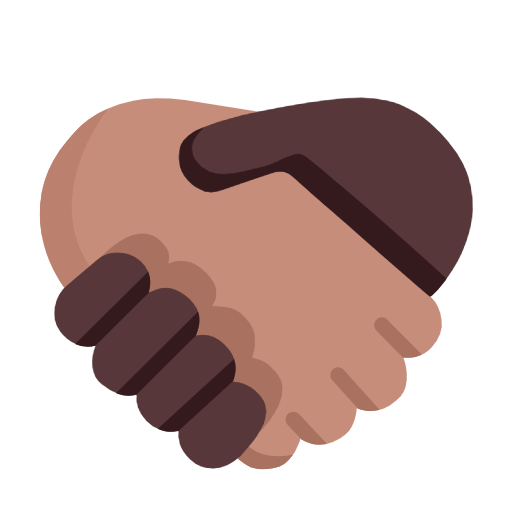 🫱🏽‍🫲🏿 Emoji Handschlag: mittlere Hautfarbe, dunkle Hautfarbe Microsoft Windows 11 23H2.
