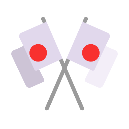 Emoji 🎌 Bandiere Del Giappone Incrociate su Microsoft Windows 11 23H2.