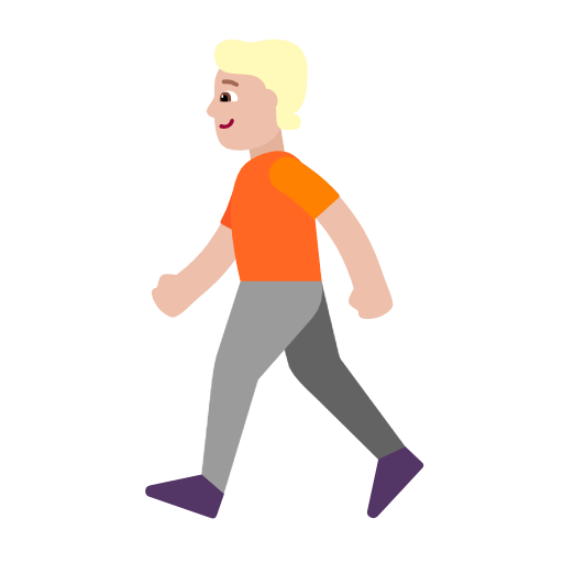 🚶🏼 Emoji Persona Caminando: Tono De Piel Claro Medio en Microsoft Windows 11 23H2.