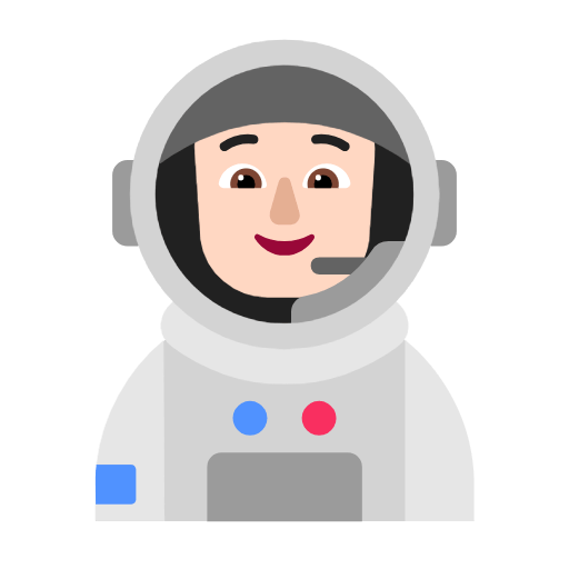 Emoji 🧑🏻‍🚀 Astronauta: Carnagione Chiara su Microsoft Windows 11 23H2.