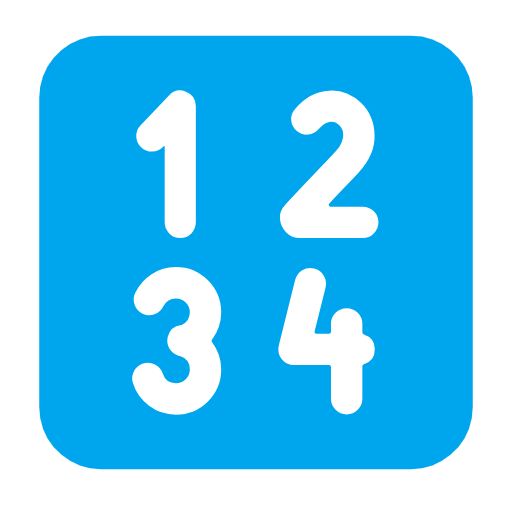 Emoji 🔢 Pulsante Con Numeri su Microsoft Windows 11 23H2.