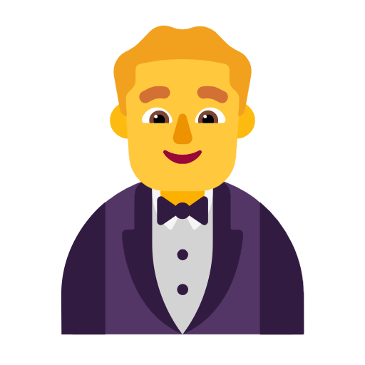 🤵‍♂️ Emoji Hombre Con Esmoquin en Microsoft Windows 11 23H2.