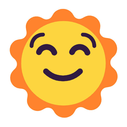 🌞 Emoji Sol Con Cara en Microsoft Windows 11 23H2.