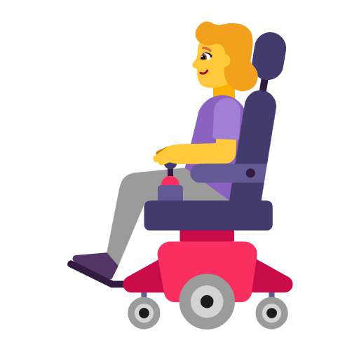 👩‍🦼 Emoji Frau in elektrischem Rollstuhl Microsoft Windows 11 23H2.