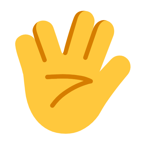 Emoji 🖖 Saluto Vulcaniano su Microsoft Windows 11 23H2.