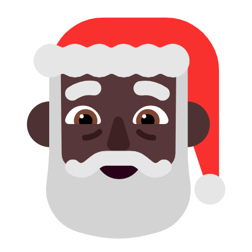 🎅🏿 Emoji Papá Noel: Tono De Piel Oscuro en Microsoft Windows 11 23H2.