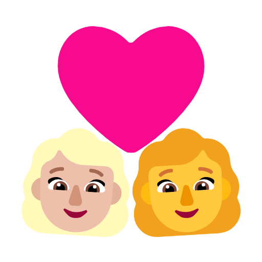👩🏼‍❤️‍👩 Emoji Pareja Enamorada - Mujer: Tono De Piel Claro Medio, Mujer en Microsoft Windows 11 23H2.