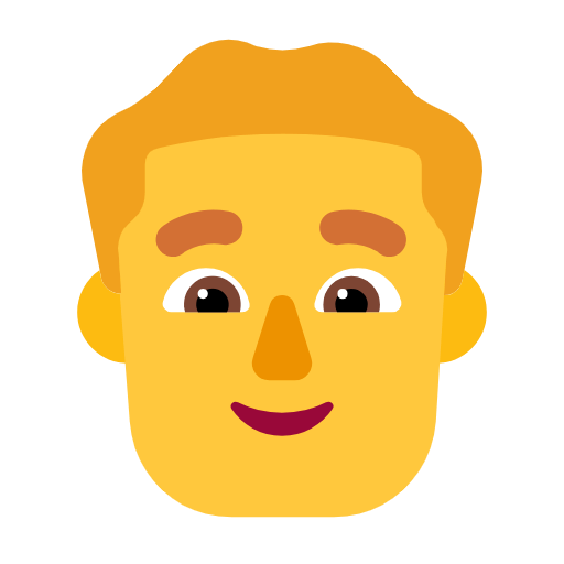 👨 Emoji Hombre en Microsoft Windows 11 23H2.