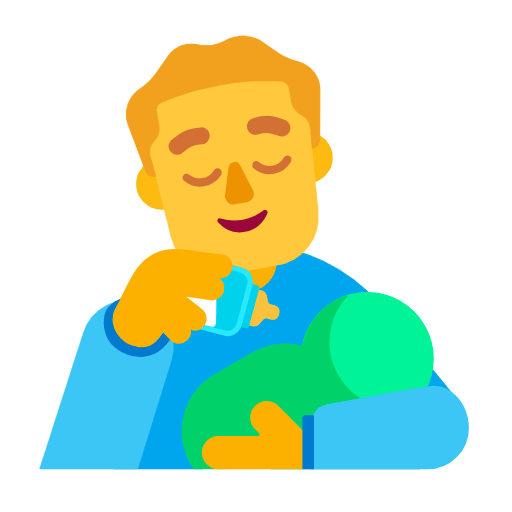 Emoji 👨‍🍼 Uomo Che Allatta su Microsoft Windows 11 23H2.
