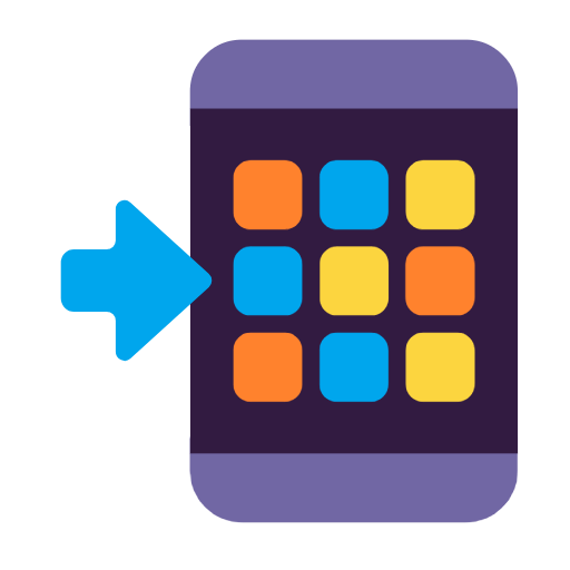 Emoji 📲 Telefono Cellulare Con Freccia su Microsoft Windows 11 23H2.