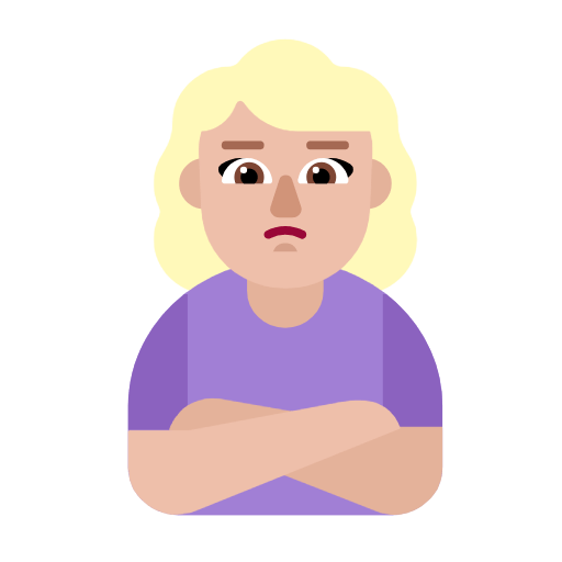 Emoji 🙎🏼‍♀️ Donna Imbronciata: Carnagione Abbastanza Chiara su Microsoft Windows 11 23H2.