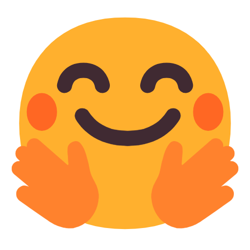 🤗 Emoji Cara Con Manos Abrazando en Microsoft Windows 11 23H2.