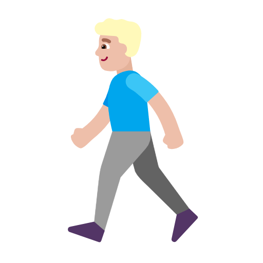🚶🏼‍♂️ Emoji Hombre Caminando: Tono De Piel Claro Medio en Microsoft Windows 11 23H2.