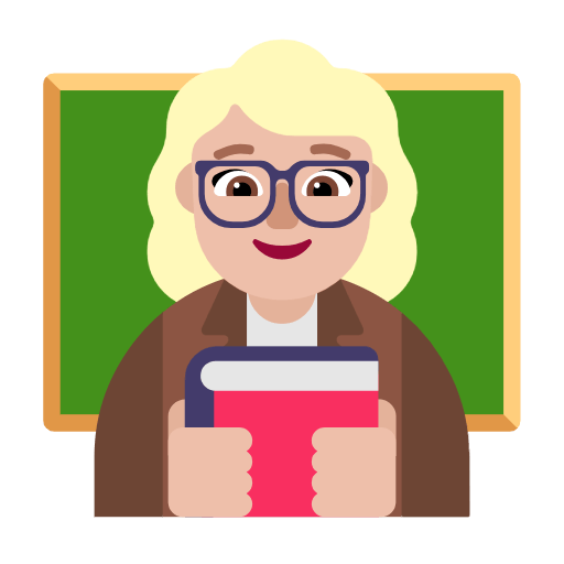 Emoji 👩🏼‍🏫 Professoressa: Carnagione Abbastanza Chiara su Microsoft Windows 11 23H2.