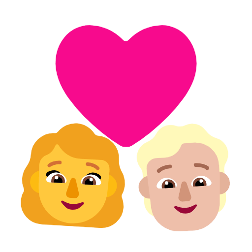 👩‍❤️‍🧑🏼 Emoji Pareja Enamorada: Mujer, Persona, Sin tono de piel, Tono De Piel Claro Medio en Microsoft Windows 11 23H2.