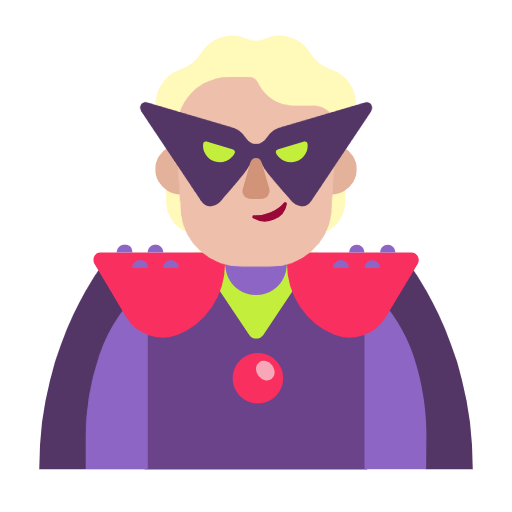 🦹🏼 Emoji Personaje De Supervillano: Tono De Piel Claro Medio en Microsoft Windows 11 23H2.