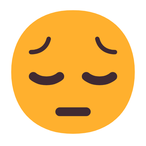 😔 Emoji Rosto Deprimido na Microsoft Windows 11 23H2.