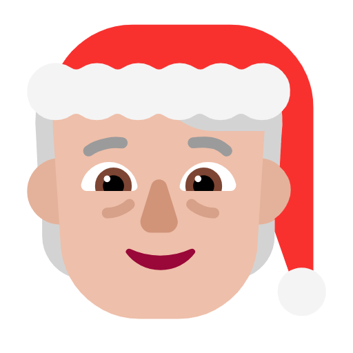 Emoji 🧑🏼‍🎄 Santa Claus: Carnagione Abbastanza Chiara su Microsoft Windows 11 23H2.