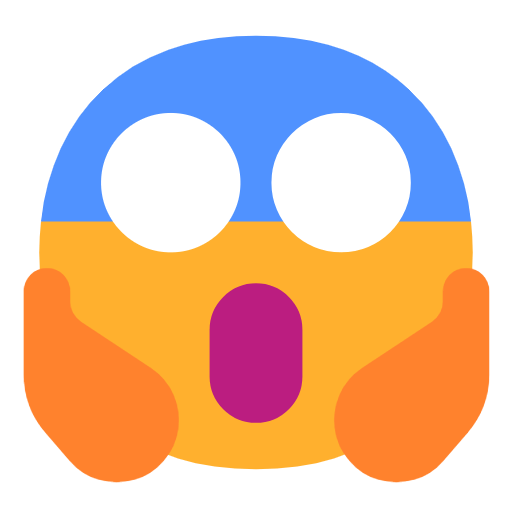 Emoji 😱 Faccina Terrorizzata su Microsoft Windows 11 23H2.