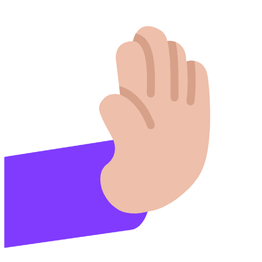 🫸🏼 Emoji Nach Rechts Drückende Hand: Mittelhelle Hautfarbe Microsoft Windows 11 23H2.