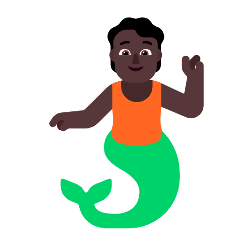 Emoji 🧜🏿 Sirena: Carnagione Scura su Microsoft Windows 11 23H2.