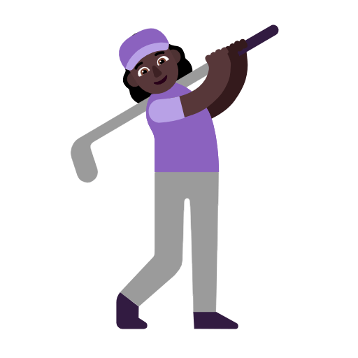 Émoji 🏌🏿‍♀️ Golfeuse : Peau Foncée sur Microsoft Windows 11 23H2.