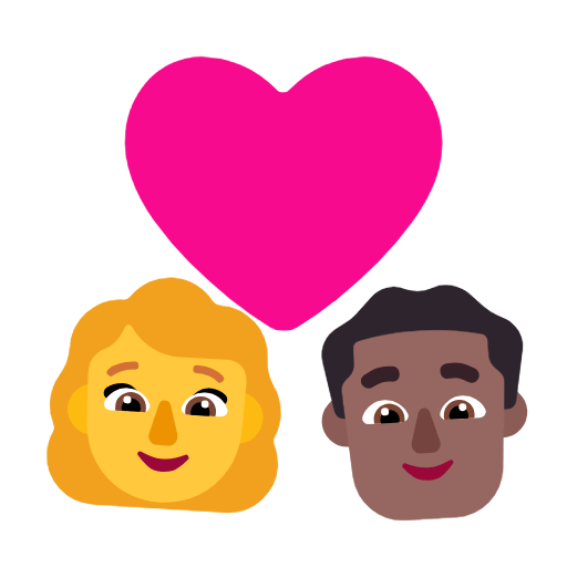 Emoji 👩‍❤️‍👨🏾 Coppia Con Cuore - Donna, Uomo: Carnagione Abbastanza Scura su Microsoft Windows 11 23H2.