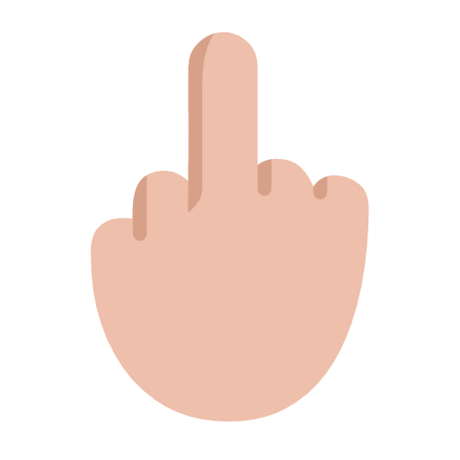 🖕🏼 Emoji Dedo Corazón Hacia Arriba: Tono De Piel Claro Medio en Microsoft Windows 11 23H2.
