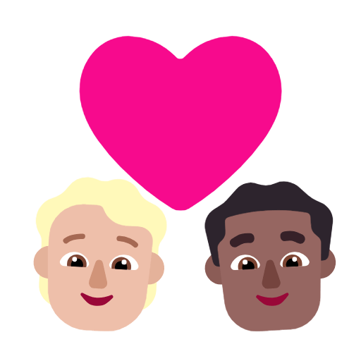 Émoji 🧑🏼‍❤️‍👨🏾 Couple Avec Cœur: Personne, Homme, Peau Moyennement Claire, Peau Mate sur Microsoft Windows 11 23H2.