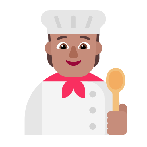 Émoji 🧑🏽‍🍳 Cuisinier (tous Genres) : Peau Légèrement Mate sur Microsoft Windows 11 23H2.
