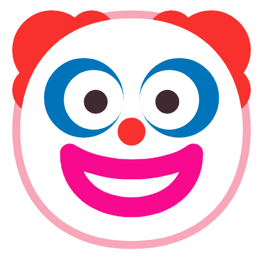Émoji 🤡 Visage De Clown sur Microsoft Windows 11 23H2.