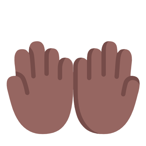 Emoji 🤲🏾 Mani Unite In Alto: Carnagione Abbastanza Scura su Microsoft Windows 11 23H2.