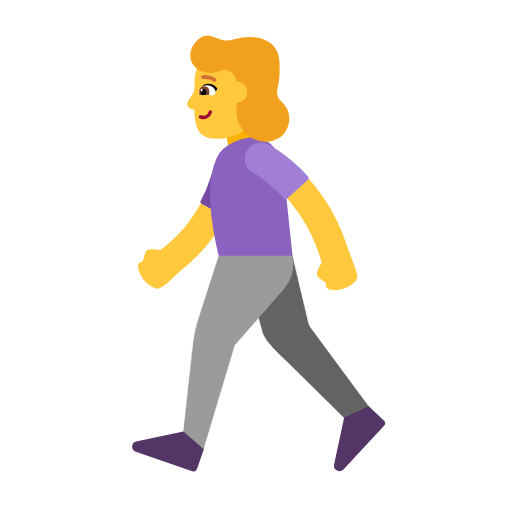 🚶‍♀️ Emoji Mujer Caminando en Microsoft Windows 11 23H2.