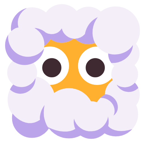 Emoji 😶‍🌫️ Faccia Tra Le Nuvole su Microsoft Windows 11 23H2.