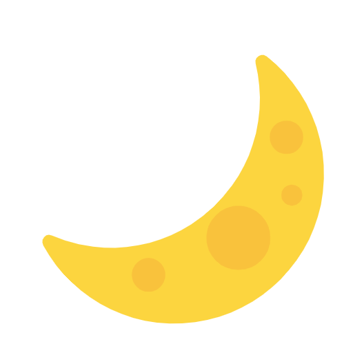 Emoji 🌙 Spicchio Di Luna su Microsoft Windows 11 23H2.