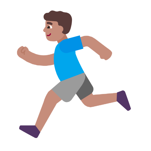 🏃🏽‍♂️ Emoji Hombre Corriendo: Tono De Piel Medio en Microsoft Windows 11 23H2.