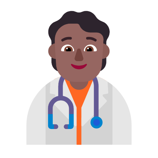 🧑🏾‍⚕️ Emoji Arzt/Ärztin: mitteldunkle Hautfarbe Microsoft Windows 11 23H2.